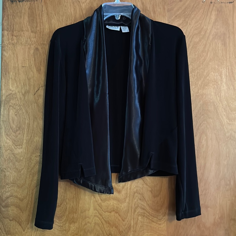Chicos black mini shawl